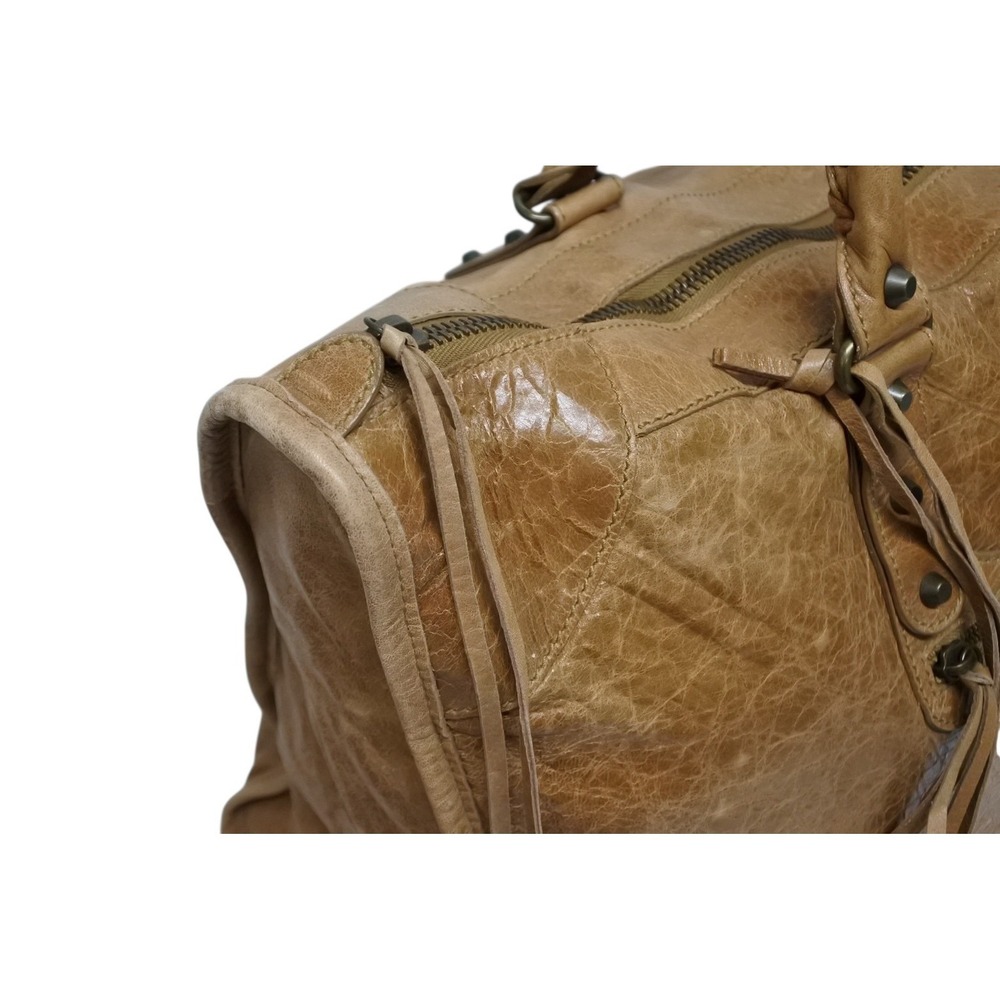 BALENCIAGA The Weekender handbag brown leather - Picture 5 of 9